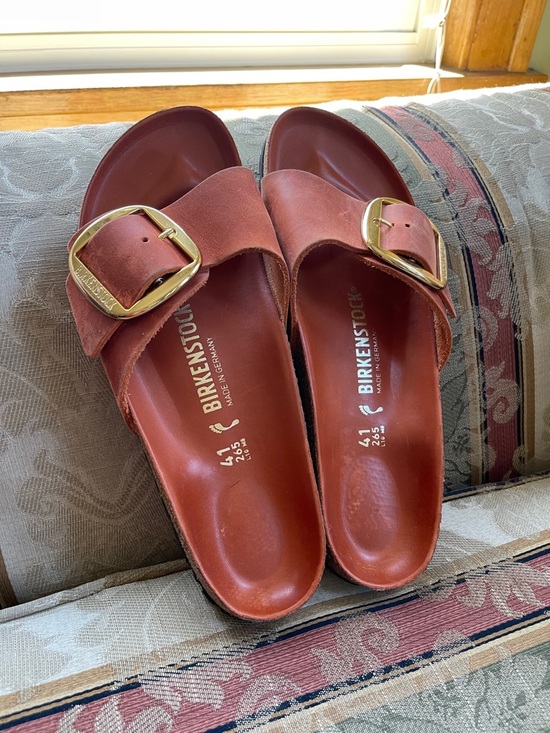Birkenstock Shoes - Birkenstock Madrid Big Buckle Orange Burnt. Size 10-10.5 Women 
N14-14